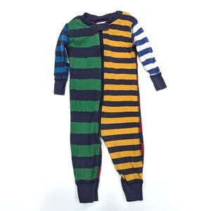 Hanna Andersson Pajamas Baby Boys Size 6-12m Mixed Rainbow Stripe One Piece